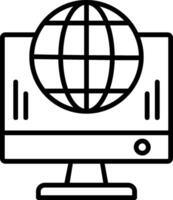 Worldwide Line Icon vector