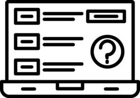 Question Line Icon vector