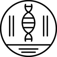 Dna Strand Line Icon vector