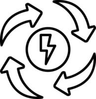 Eco Energy Line Icon vector