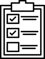 Checklist Line Icon vector