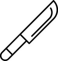 icono de línea de cuchillo vector