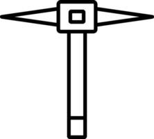 Pickaxe Line Icon vector