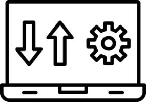 Laptop Line Icon vector