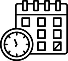 Deadline Line Icon vector