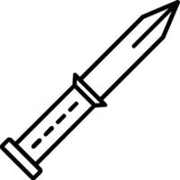 icono de línea de cuchillo vector