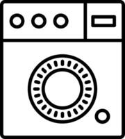 Washing Machine Line Icon vector