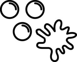 Paintballs Line Icon vector