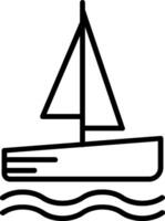 Catamaran Line Icon vector