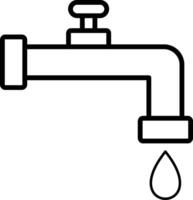 Faucet Line Icon vector