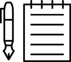 Notes Line Icon vector