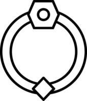 Door Knocker Line Icon vector