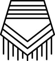 Poncho Line Icon vector