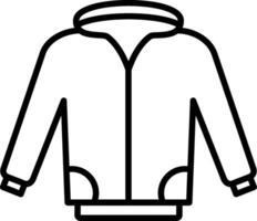 icono de línea de chaqueta vector