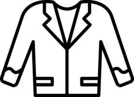 icono de línea de traje vector