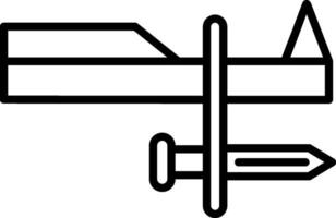 bayoneta línea icono vector