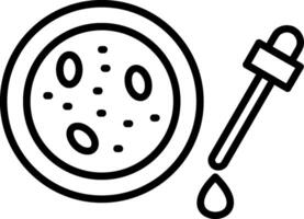 Petri Dish Line Icon vector