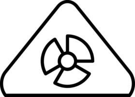 Radioactive Line Icon vector