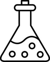 Flask Line Icon vector