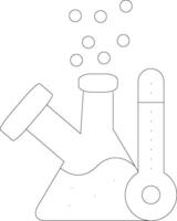 Flask Line Icon vector