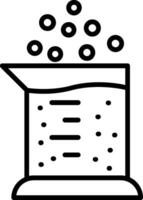 Beaker Line Icon vector