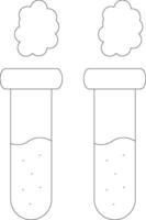 Test Tubes Line Icon vector