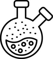 Flask Line Icon vector