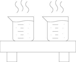 Flask Line Icon vector