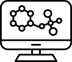 Computer Screen Line Icon vector
