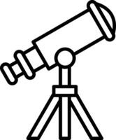 icono de línea de telescopio vector