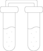 Test Tubes Line Icon vector