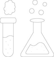 Test Tubes Line Icon vector