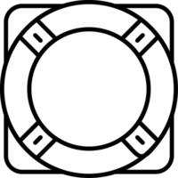 Life Ring Line Icon vector