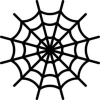Spider Web Line Icon vector