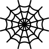 Spider Web Line Icon vector