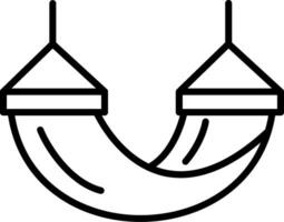 Hammock Line Icon vector