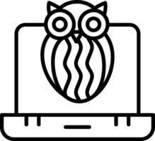Owl Line Icon vector