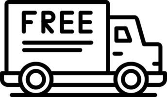 Free Delivery Line Icon vector