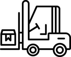 Forklift Line Icon vector