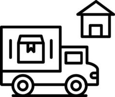 Home Delivery Line Icon vector