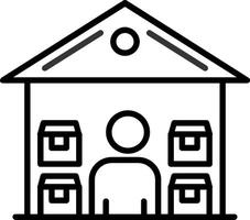 Warehouse Manager Line Icon vector