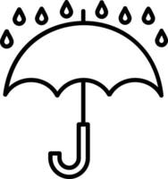 Keep Dry Line Icon vector