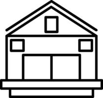 Barn Line Icon vector