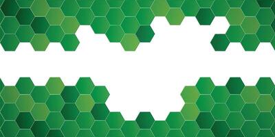 Honeycomb hexagon isolated on white background. illustration. Green hexagon pattern look like honeycomb vector