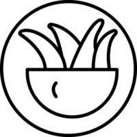 Air Planting Line Icon vector