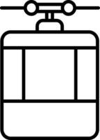 Cable Car Line Icon vector