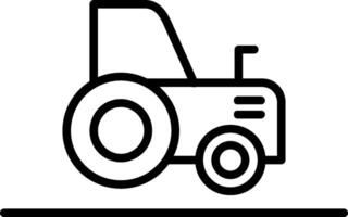 icono de línea de tractor vector