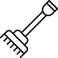 Hay Forks Line Icon vector