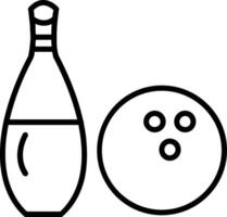 Bowling Line Icon vector