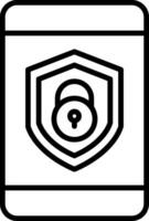 Security mobile Lock Icons Design vector